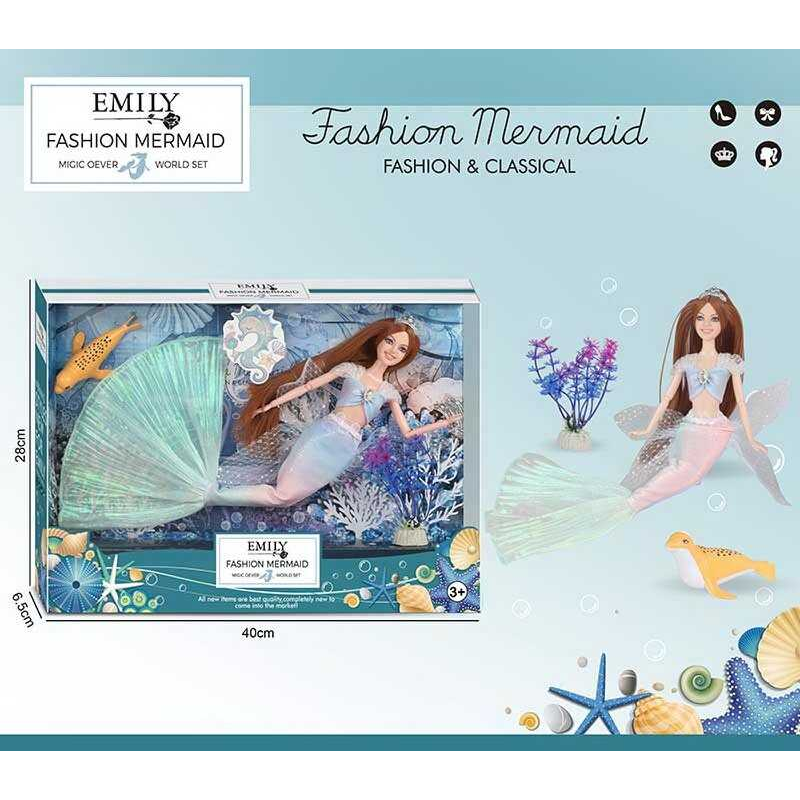 Лялька QJ 137 A (36/2) “Русалонька“, висота 30 см, фігурка морського мешканця, у коробці Лялька QJ 137 A (36/2) “Русалонька“, висота 30 см, фігурка морського мешканця, у коробці