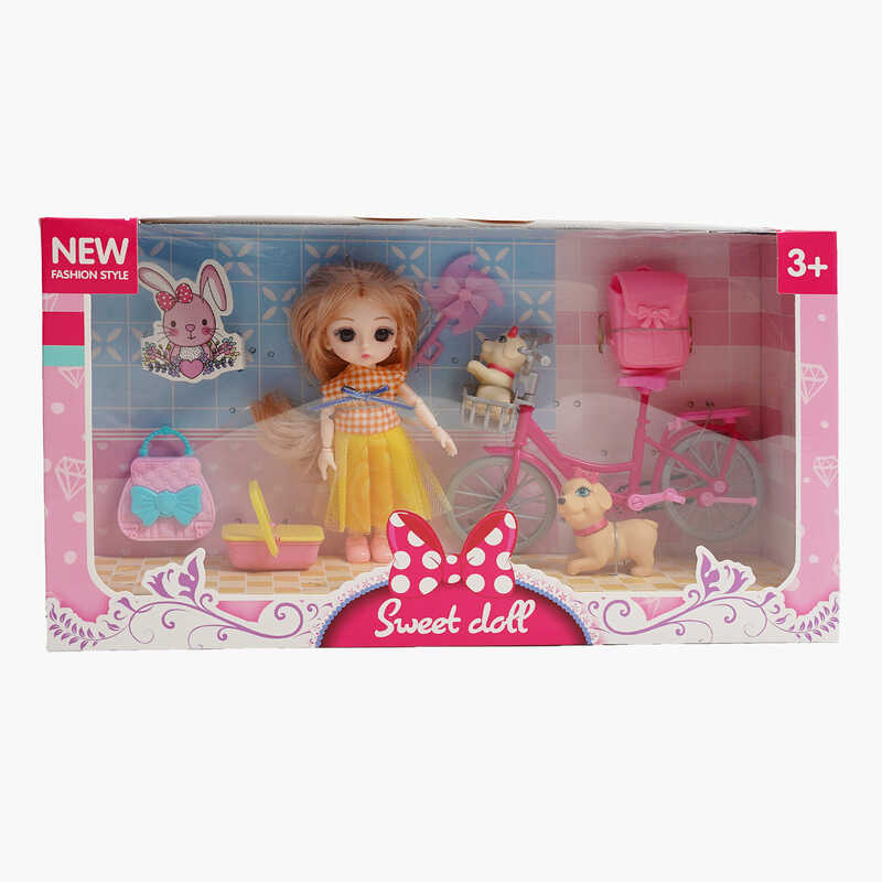 Лялька R 100-155-34 (48/2) 15 см, імітація скляних очей, шарнірні суглоби, аксесуари, в коробці Лялька R 100-155-34 (48/2) 15 см, імітація скляних очей, шарнірні суглоби, аксесуари, в коробці