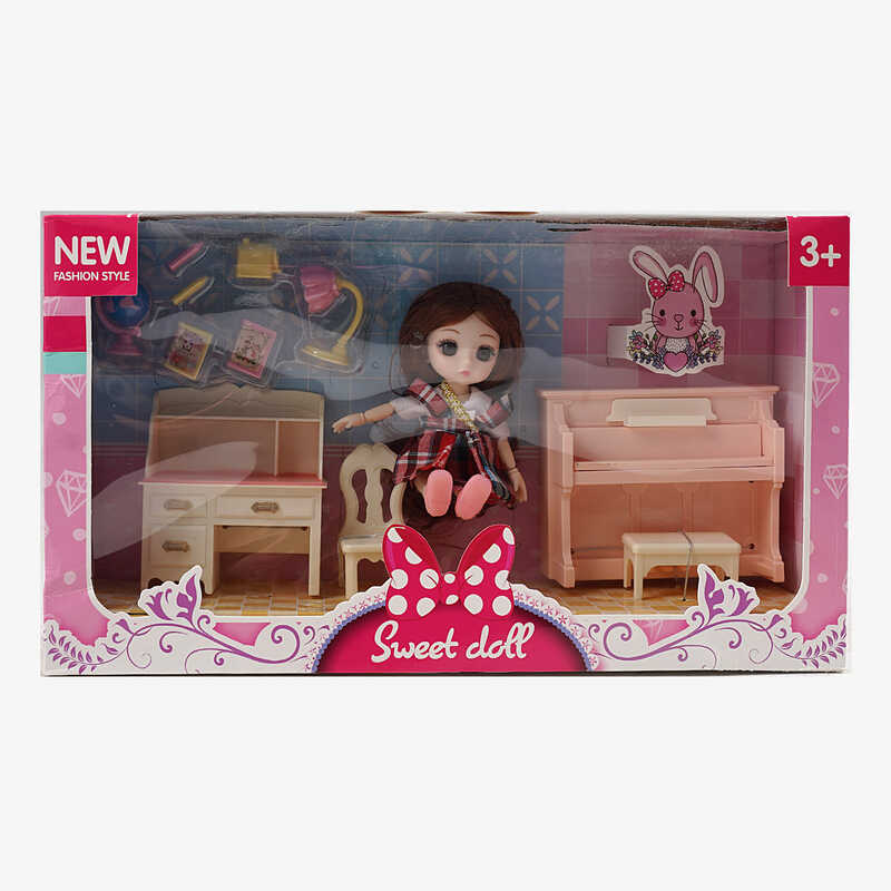 Лялька R 100-155-36 (48/2) 15 см, імітація скляних очей, шарнірні суглоби, аксесуари, в коробці Лялька R 100-155-36 (48/2) 15 см, імітація скляних очей, шарнірні суглоби, аксесуари, в коробці