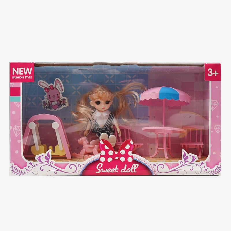 Лялька R 100-155-39 (48/2) 15 см, імітація скляних очей, шарнірні суглоби, аксесуари, в коробці Лялька R 100-155-39 (48/2) 15 см, імітація скляних очей, шарнірні суглоби, аксесуари, в коробці