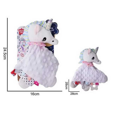 Брязкальце-комфортер 688 M64 (96) “Єдиноріжка“, текстильне, гумовий прорізувач, шумливі вушка, петелька для підвішування, в пакеті