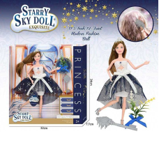 Лялька SK 025 D (48/2) висота 30 см, діадема, квіти, щітка для волосся, в коробці