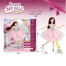 Лялька SK 026 C (48/2) висота 30 см, взуття, прикраса, улюбленець, в коробці