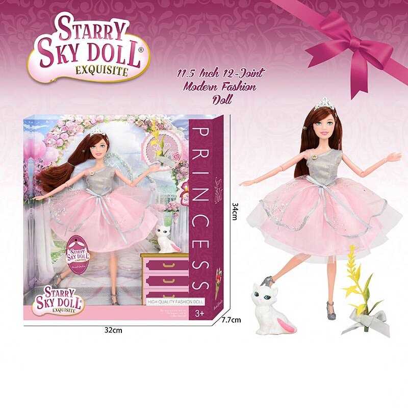 Лялька SK 026 C (48/2) висота 30 см, взуття, прикраса, улюбленець, в коробці Лялька SK 026 C (48/2) висота 30 см, взуття, прикраса, улюбленець, в коробці