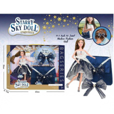 Лялька SK 032 (24/2) висота 30 см, шарнірні суглоби, аксесуари, знімне взуття, сумочка, прикраса для волосся, в коробці