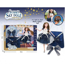 Лялька SK 032 A (24/2) висота 30 см, шарнірні суглоби, аксесуари, знімне взуття, сумочка, прикраса для волосся, в коробці
