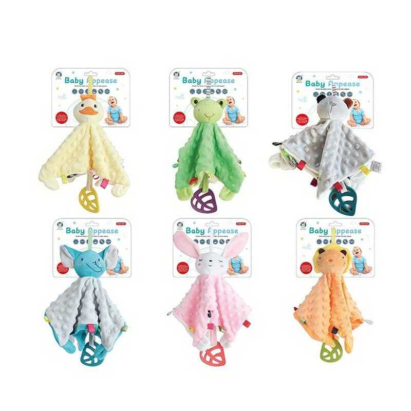 Брязкальце-комфортер A 553 (120/2) 6 видів, текстильне, тваринка, прорізувач, ВИДАЄТЬСЯ ТІЛЬКИ МІКС ВИДІВ