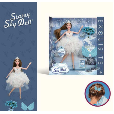 Лялька SK 045 D (48/2) діадема, букет квітів, прикраса для волосся, висота 30 см, в коробці