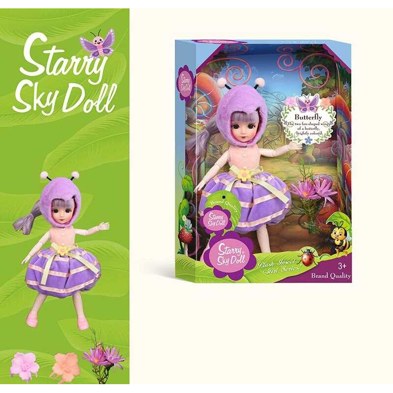 Лялька SK 047 C (64/2) “Метелик“, висота 32 см, квіти, в коробці