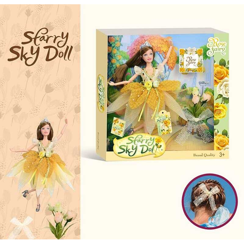 Лялька SK 049 B (48/2) висота 30 см, діадема, квіти, в коробці