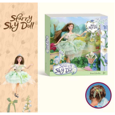 Лялька SK 049 C (48/2) висота 30 см, діадема, квіти, в коробці