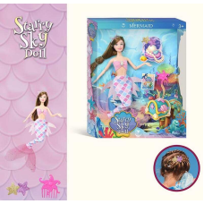 Лялька SK 050 C (48/2) “Русалонька“, висота 30см, зажимчик та гребінець для волосся, знімний одяг та взуття, в коробці