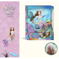 Лялька SK 050 D (48/2) “Русалка”, висота 30 см, знімне взуття, гребінець, штучні квіти, аксесуар, в коробці