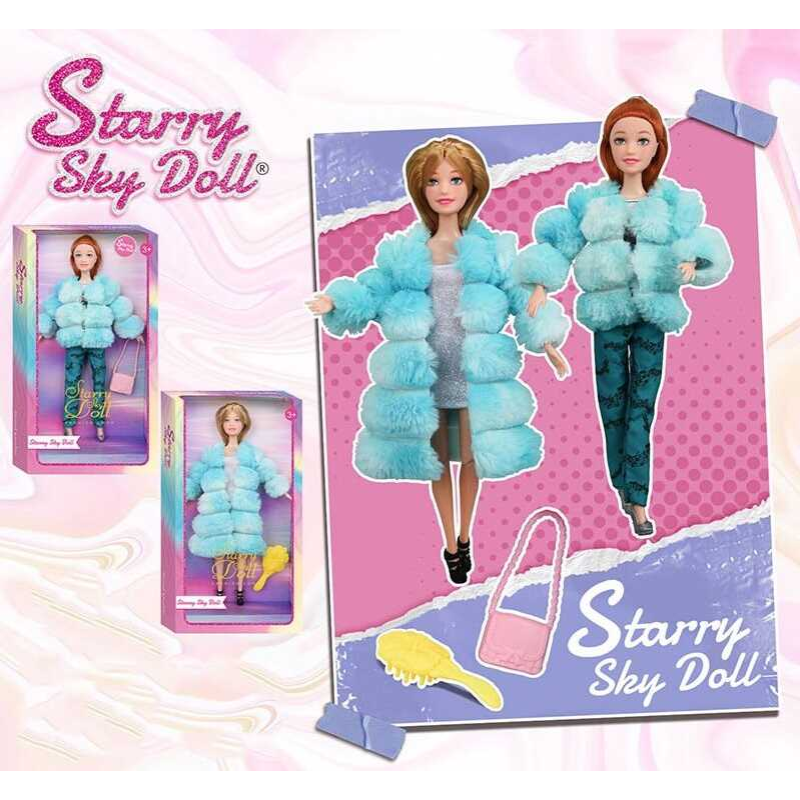 Лялька SK 051 C (72/2) висота 30 см, шарнірне з’єднання, зйомне взуття, щітка для волосся, в коробці