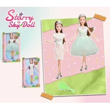 Лялька SK 052 (72/2) висота 30 см, знімний одяг та взуття, щітка для волосся, в коробці