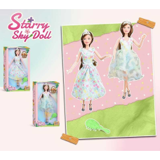 Лялька SK 052 A (72/2) висота 31 см, знімний одяг та взуття, щітка для волосся, в коробці