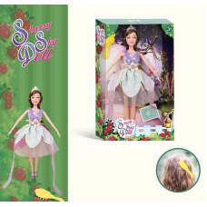 Лялька SK 054 C (72/2) висота 30 см, діадема, щітка для волосся, в коробці