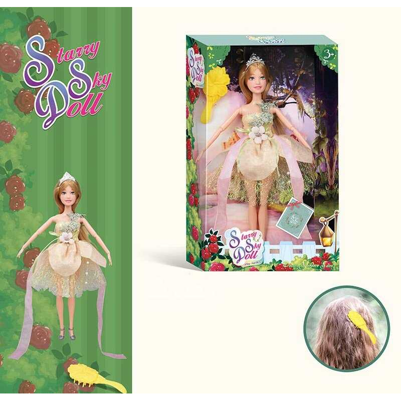 Лялька SK 054 D (72/2) висота 30 см, діадема, щітка для волосся, в коробці