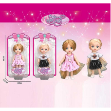 Лялька SK 097 (144/2) 2 види, висота: 16 см, імітація скляних очей, шарнірні суглоби, на листі