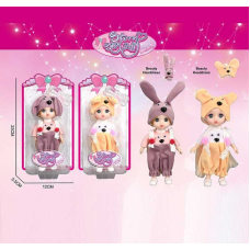 Лялька SK 099 C (144/2) 2 види, висота: 16 см, імітація скляних очей, шарнірні суглоби, на листі