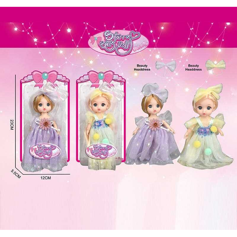 Лялька SK 102 (144/2) 2 види, висота: 16 см, імітація скляних очей, шарнірні суглоби, на листі