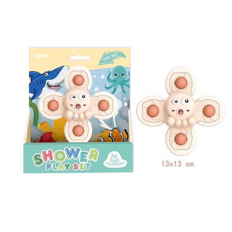 Брязкальце-спінер 2288-4 A (192/2) восьминіг, присоска, спінер, рухомі елементи, у коробці Брязкальце-спінер 2288-4 A (192/2) восьминіг, присоска, спінер, рухомі елементи, у коробці