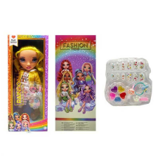 Лялька TK 2027 (72/2) висота 32см, пісня англійською, знімний одяг та взуття,накладні нігті, каблучка, заколка, резинка, блиск для губ, в коробці