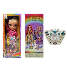 Лялька TK 2030 (72/2) висота 32см, підсвічування, пісня англійською, знімний одяг та взуття, 2 чарівні палички, сумочка, пара сережок, в коробці