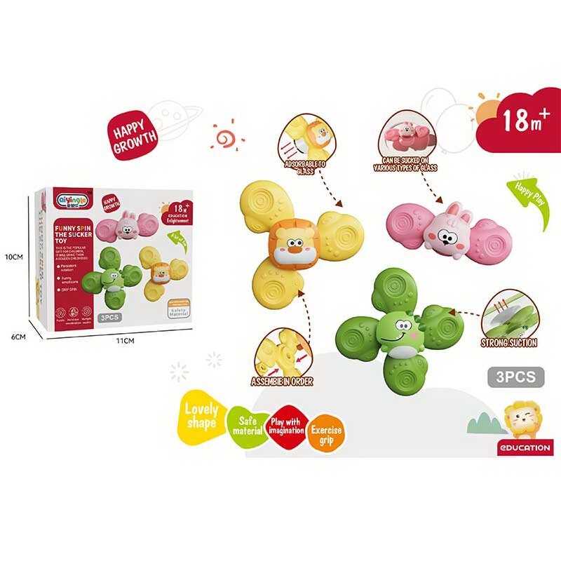 Брязкальце-спінер 368-67 (216) 3 штуки, присоски, в коробці Брязкальце-спінер 368-67 (216) 3 штуки, присоски, в коробці