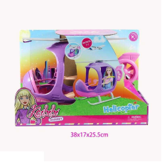 Лялька WG 205 (12) висота: 30 см, знімний одяг, гелікоптер, в коробці