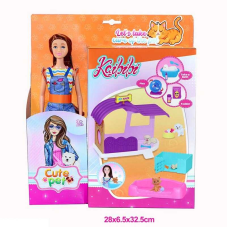 Лялька WG 208 (36/2) 30 см, аксесуари, улюбленці, в коробці