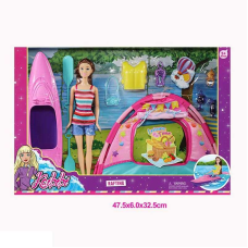 Лялька WG 231 (24/2) намет, каное, аксесуари, висота ляльки 30 см, в коробці