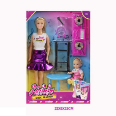 Лялька WG 244 (72/2) 30 см, аксесуари, знімний одяг, діджейський пульт, в коробці