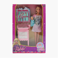 Лялька WG 245 (72/2) висота: 30см, пупсик, пеленальний столик із ванночкою, знімний одяг, рухомі кінцівки, аксесуари, в коробці