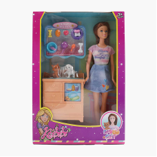 Лялька WG 248 (72/2) висота: 30см, знімний одяг, рухомі кінцівки, комод, аксесуари, в коробці