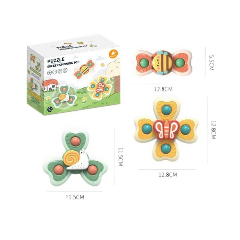 Брязкальце-спінер A 6 (60) 3 спінери, гумові елементи, рухливі кульки, в коробці