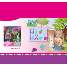 Лялька WG 602 (240/2) улюбленець, розмір ляльки 11.5 см, морква, аксесуари для садівництва, в коробці