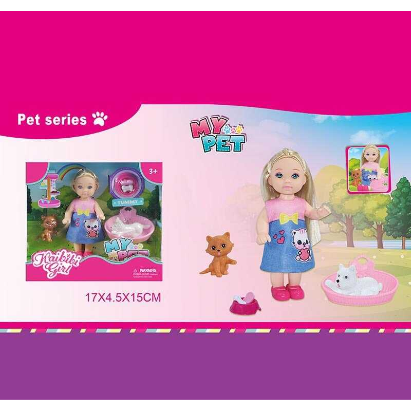 Лялька WG 616 (240/2) 12 см, улюбленці, аксесуари, в коробці