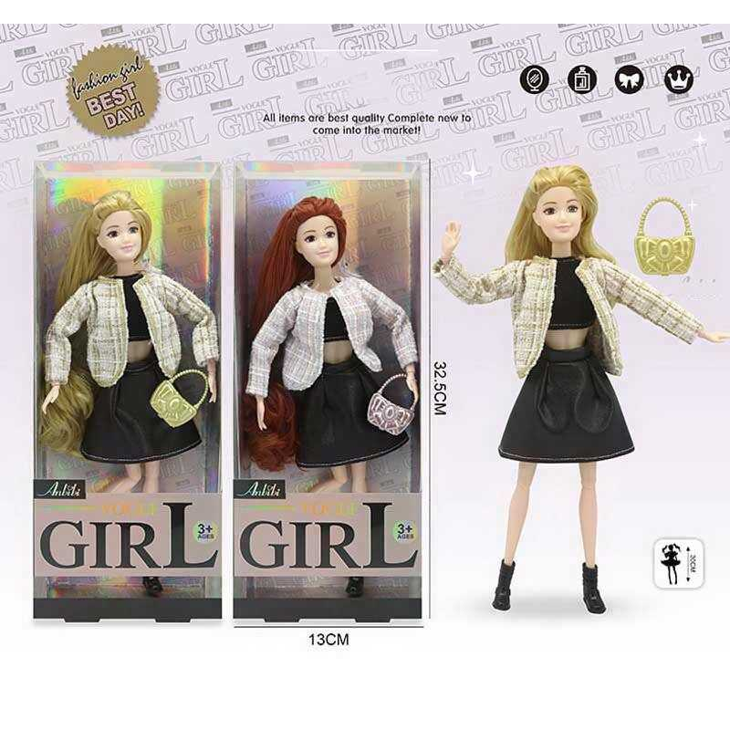 Лялька WX 256-2 (96/2) 2 види, 30 см, сумочка, шарнірні суглоби, знімний одяг, прошите волосся, в коробці