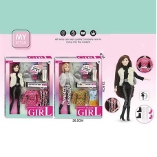 Лялька WX 257-1 (48/2) 2 види, 30 см, аксесуари, шарнірні суглоби, знімний одяг, прошите волосся, в коробці