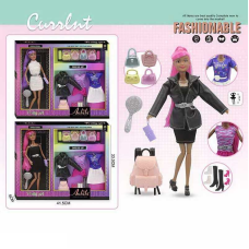 Лялька WX 278-1 (36/2) 2 види, 30 см, аксесуари, рюкзак, шарнірні суглоби, знімний одяг, гребінець, прошите волосся, в коробці