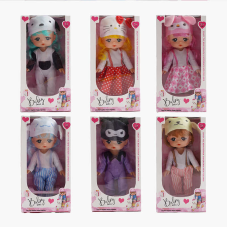 Лялька XD 62 A (120/2) висота - 27 см, музичний чіп, пісня англійською мовою, знімний одяг, знімне взуття, рухомі елементи, в коробці, ВИДАЄТЬСЯ МІКС ВИДІВ