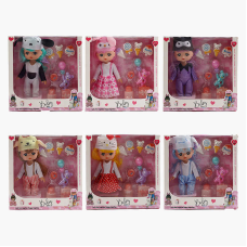 Лялька XD 63 B (60/2) висота - 27 см, музичний чіп, пісня англійською мовою, аксесуари, знімний одяг, знімне взуття, рухомі елементи, в коробці, ВИДАЄТЬСЯ МІКС ВИДІВ