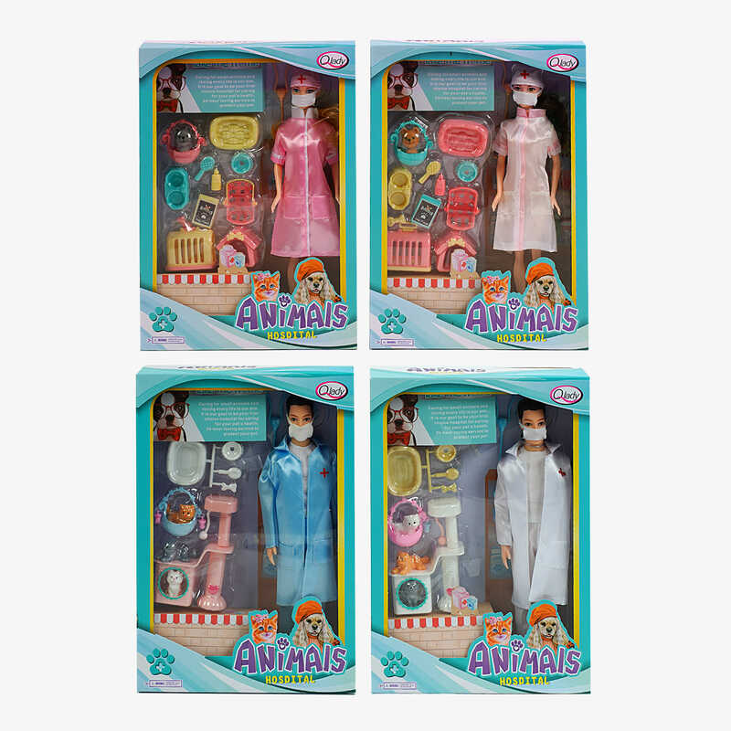 Лялька YB 211 C (72/2) “Ветеринар“, 4 види, аксесуари, фігурка улюбленця, в коробці