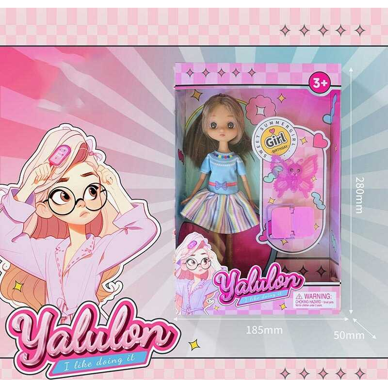 Лялька YL 611-7 (96/2) висота: 24 см, імітація скляних очей, аксесуари, взуття, в коробці Лялька YL 611-7 (96/2) висота: 24 см, імітація скляних очей, аксесуари, взуття, в коробці