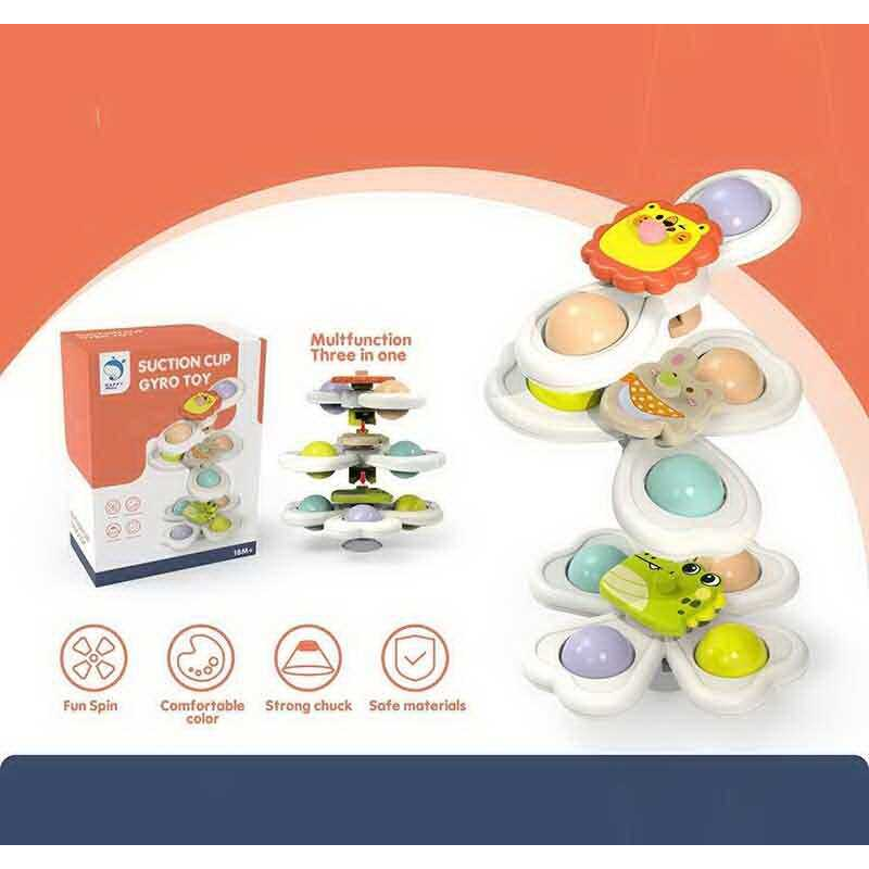 Брязкальце-спінер E 004-2 (168) 3 штуки, присоски, в пакеті