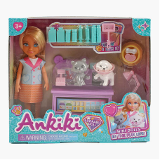 Лялька з аксесуарами 606010 (72) “ветеринарна клініка”, висота ляльки - 13.5 см, кіт, собака, в коробці