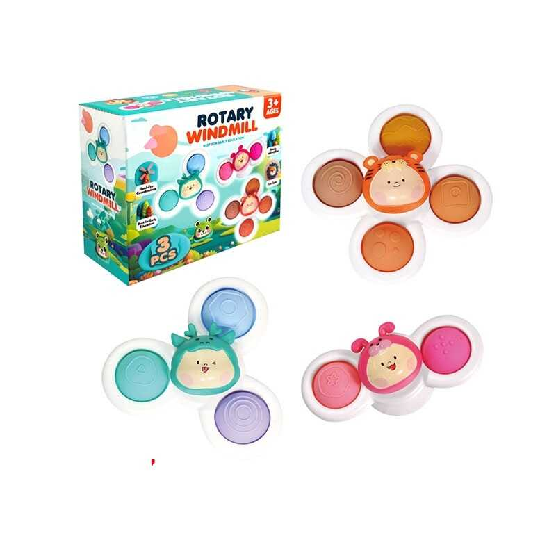 Брязкальце-спінер HB-TL 01 (72) 3 штуки, на присосках, pop it, в коробці Брязкальце-спінер HB-TL 01 (72) 3 штуки, на присосках, pop it, в коробці