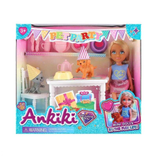 Лялька з аксесуарами 606011 (48) “вечірка для тварин”, висота ляльки - 13.5 см, меблі, посуд, кіт, собака, в коробці