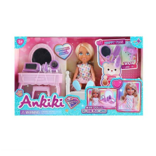 Лялька з аксесуарами 606029 (36) висота ляльки - 13 см, меблі, муляжі косметики, аксесуари для волосся, в коробці
